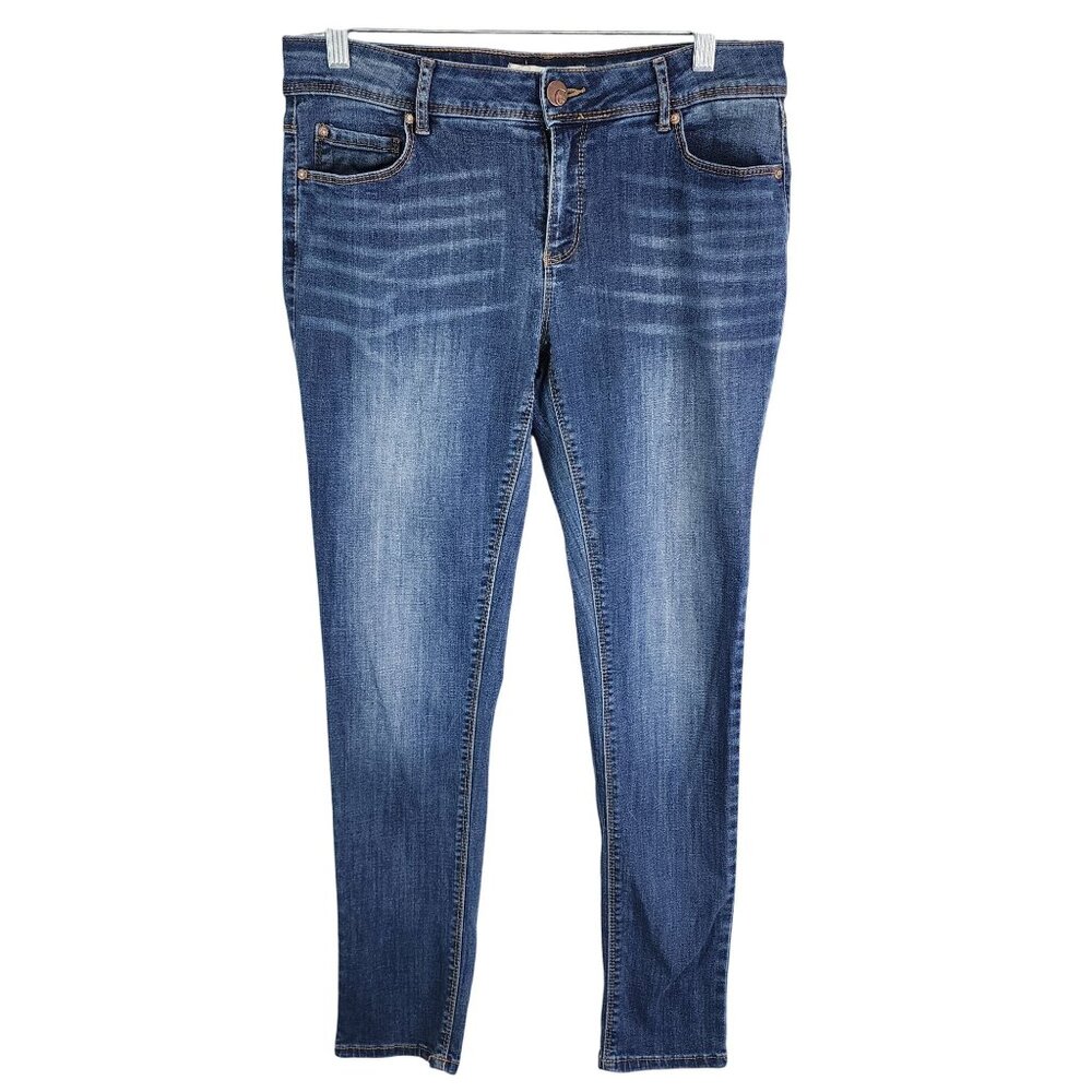 Womens Est 1946 Blue Denim Jeans Skinny Mid Rise Med Wash Contemporary Size 6